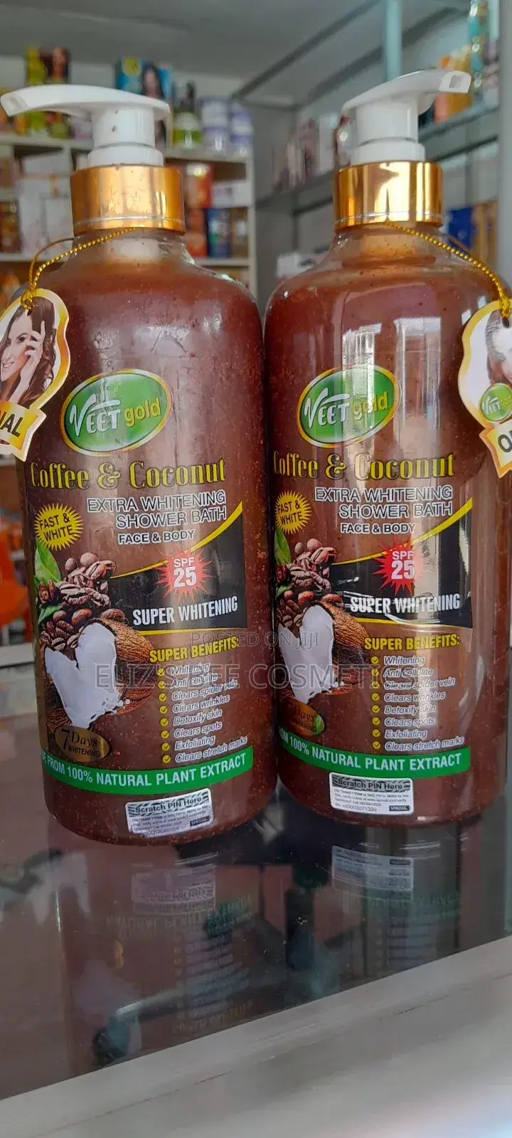 Veet Gold Coffee and Coconut Shower Bath.