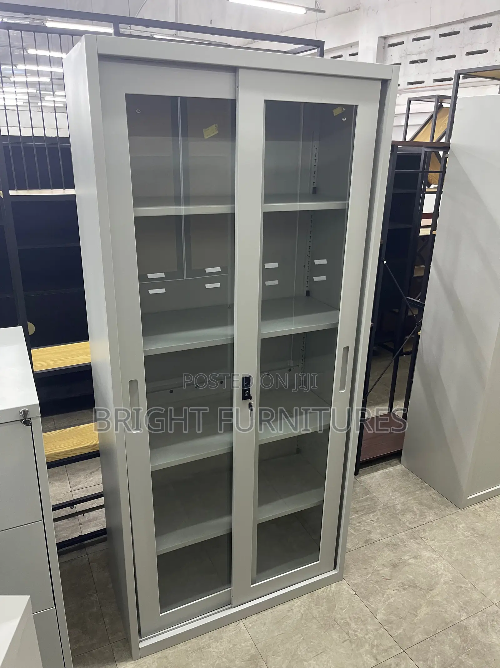 Office Cabinet With Glass Sliding Door(Metal)