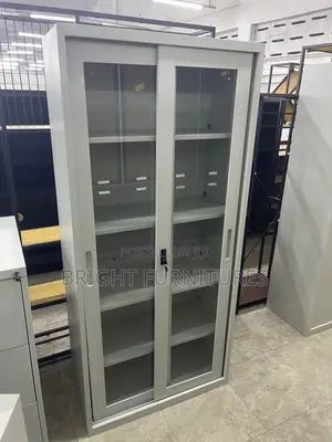 Office Cabinet With Glass Sliding Door(Metal)