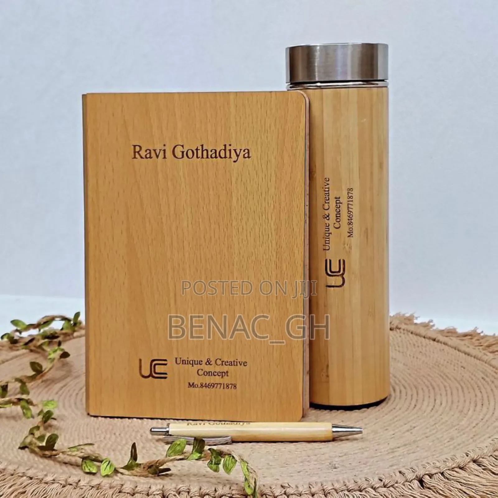 Souvenir Bamboo-Style 3 in 1 Promotional Book Pen