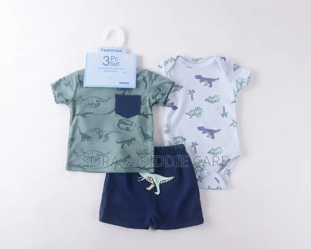 Boys 3 Piece Cotton Dress Set