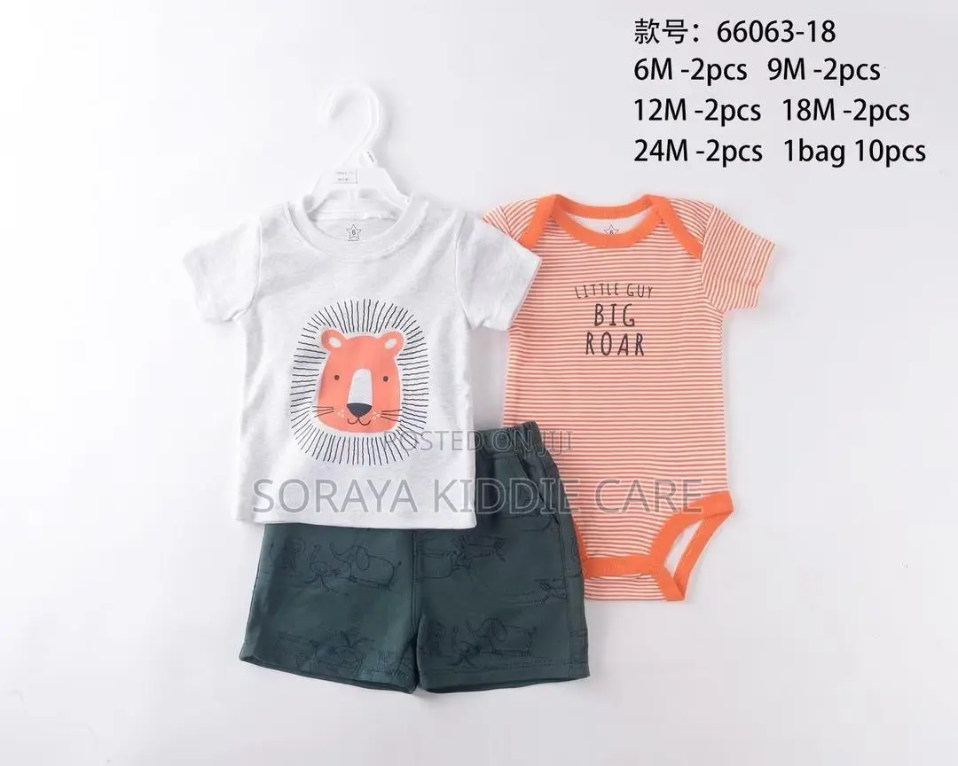 Boys 3 Piece Cotton Dress Set