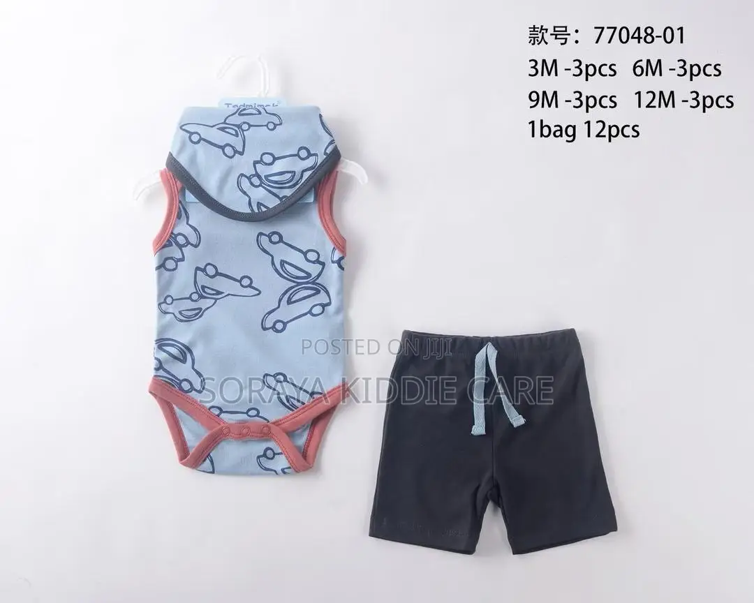 Boys Bodysuits With Pants and a Bib