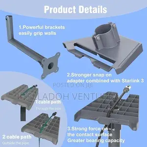 Starlink V3 Short Pipe Mount With Adapter