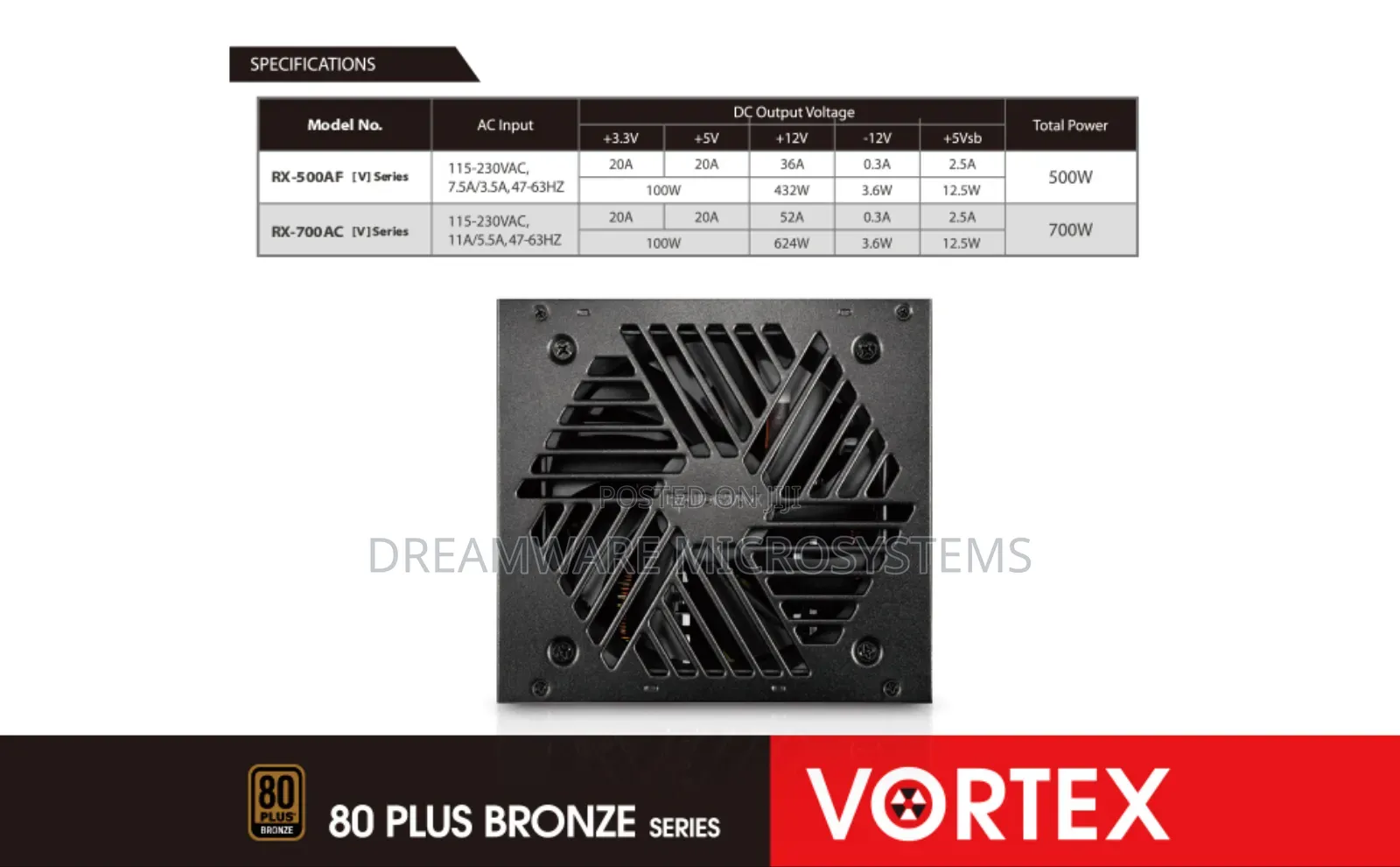 Raidmax Vortex Power Rx-700ac-v-v 80 Plus Bronze 700w Atx