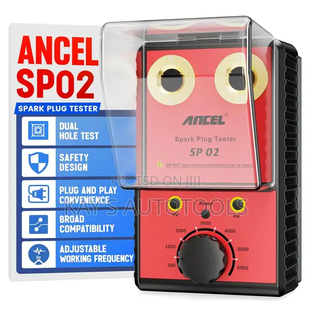 ANCEL Dual Ignition Tester – 12V Gasoline Spark Plug Analyzer – 0–6000rpm