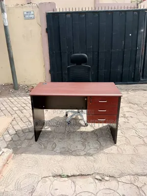 3 Drawer Office Desk ( Brown Black)