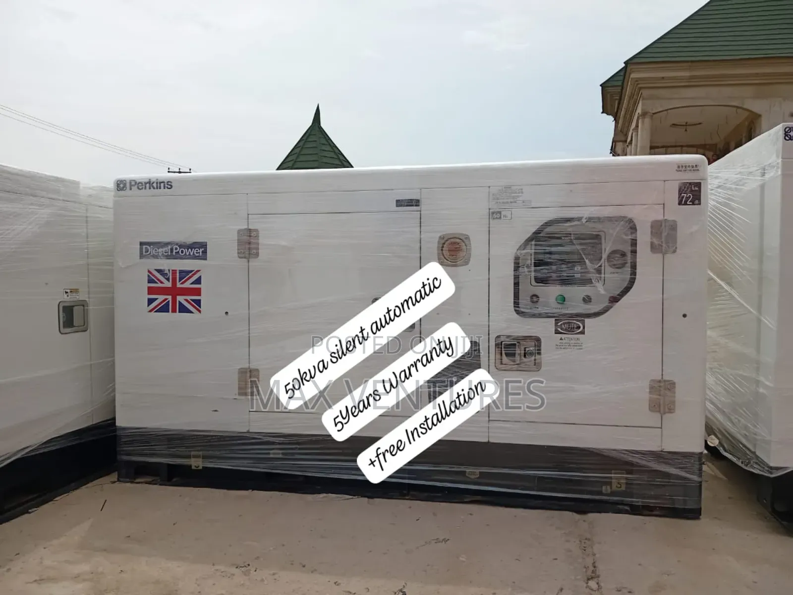 50kva 50kw Perkins Diesel Powered Engine Unadulterated Sleek