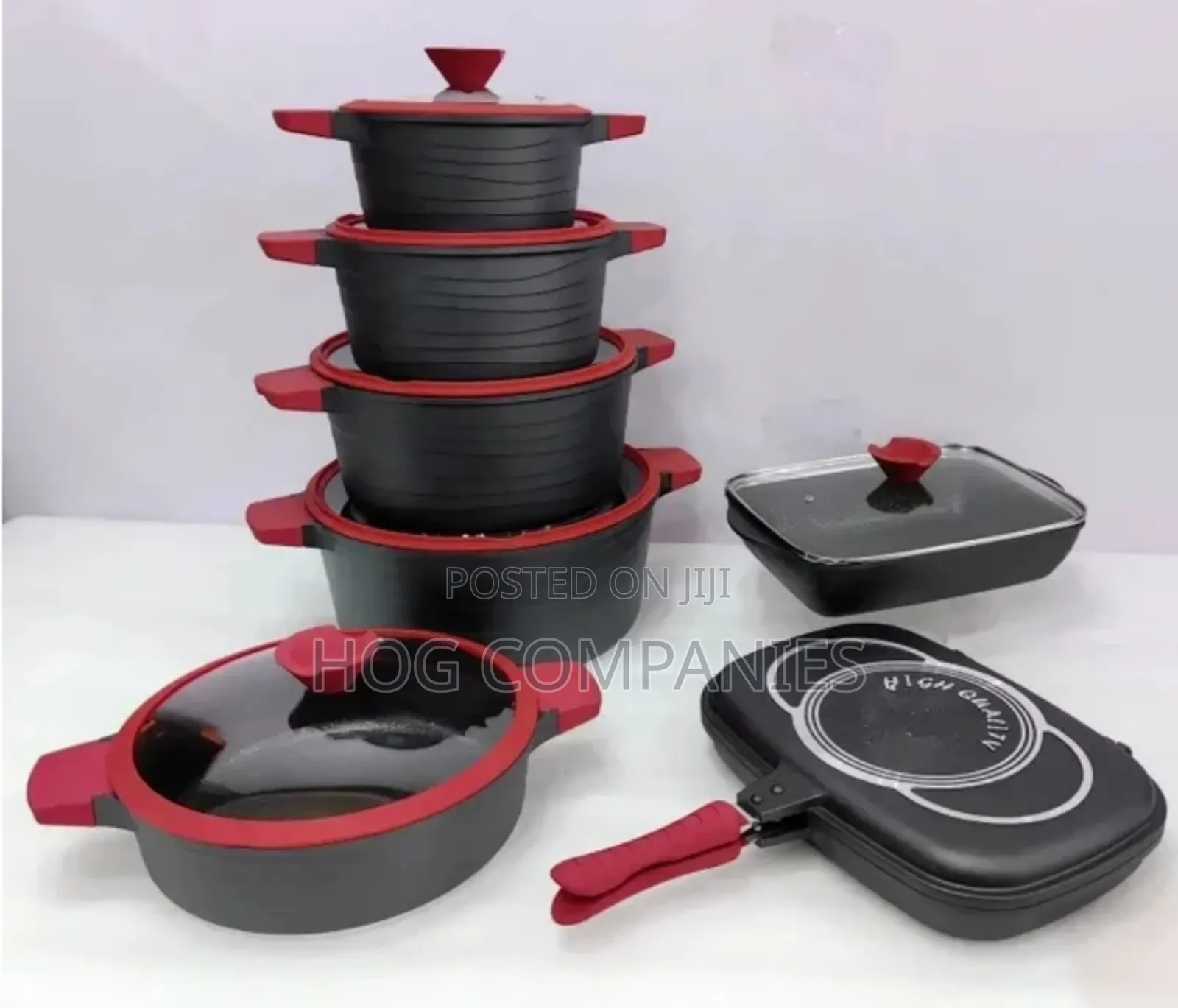 14pcs Set Nonstick Cookware and Pans and Glass Lid