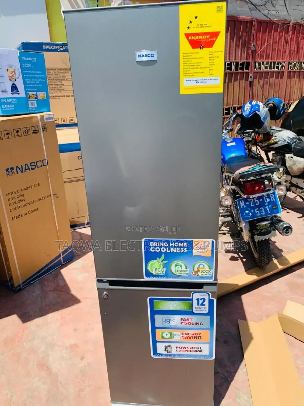 Dark Gray Nasco 170l Refrigerator