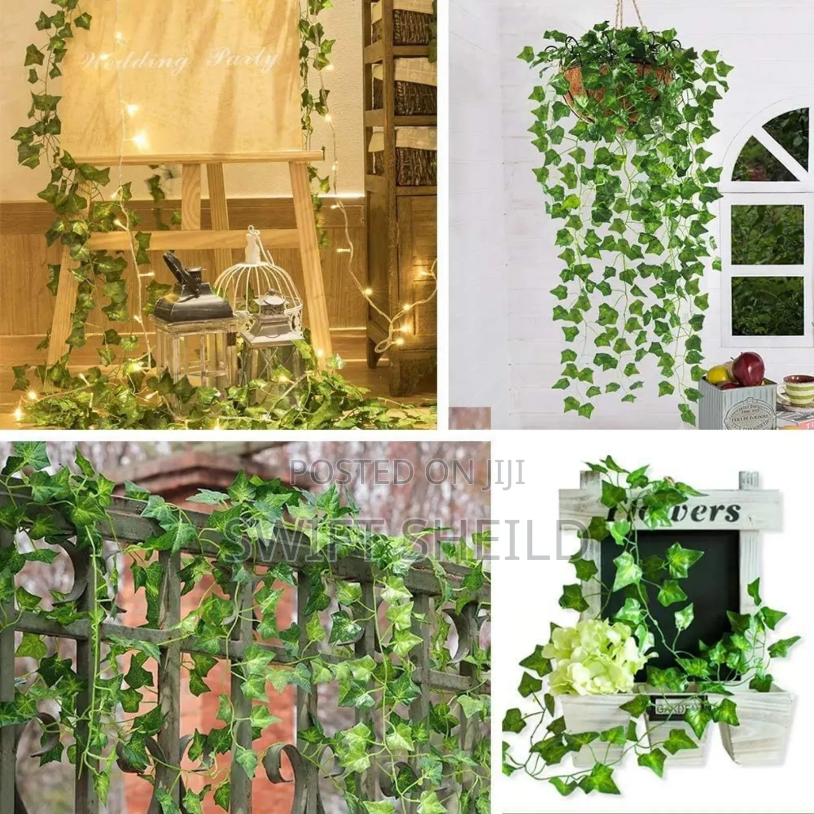 12 Set Vine Leaves for Decoration 2.3 M (230 Cm)