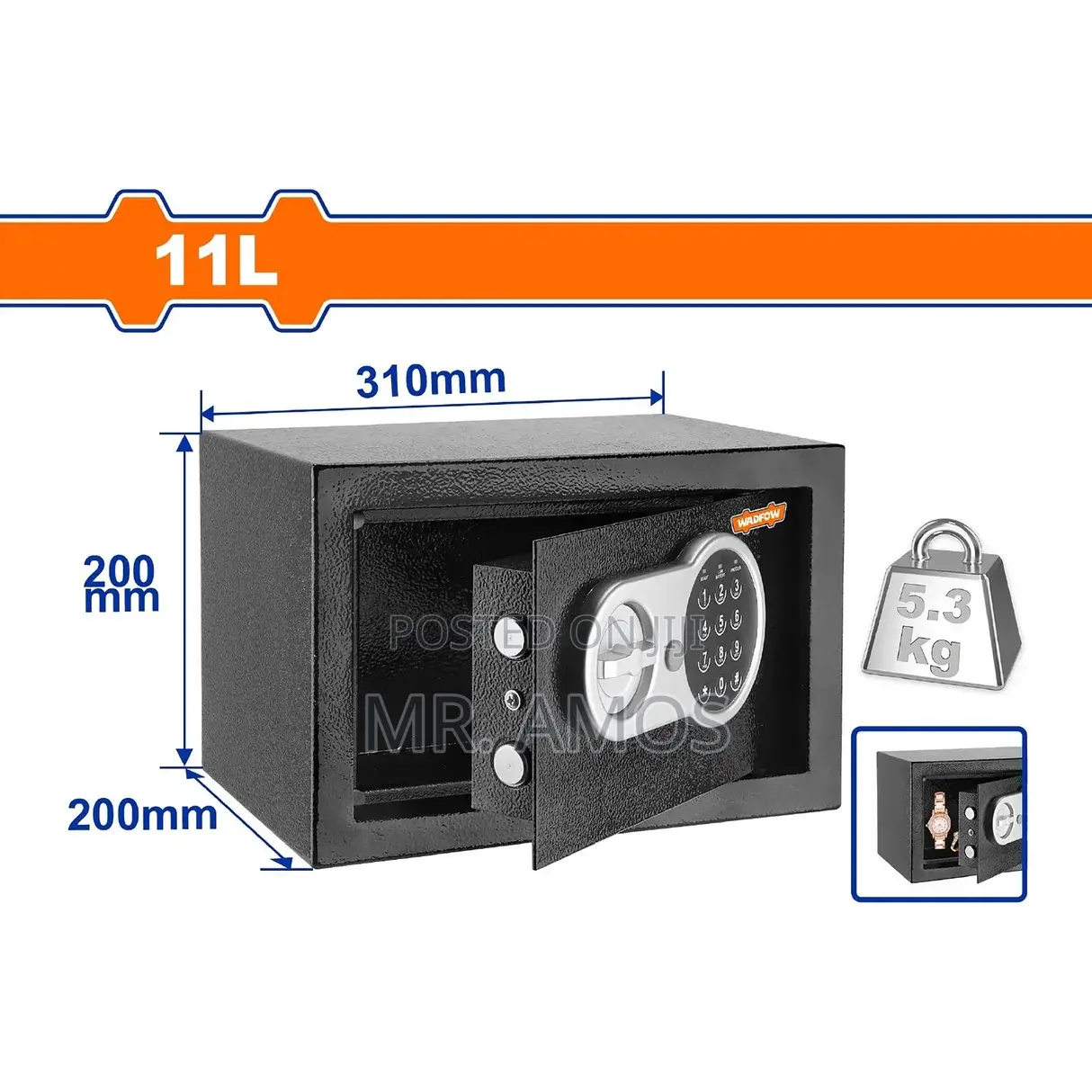 11 Liters Electronic Security Safety Box Vault - Web1520