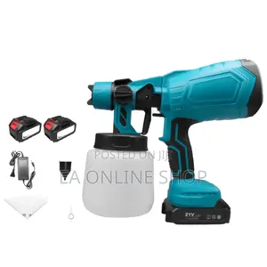 Cordless Rechargeable 2 Batteries Spray Gun 1 Liter Tank