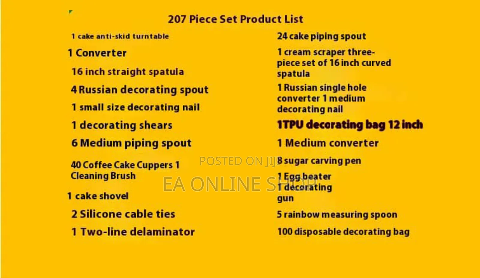 207 Pieces of Cake Decorations Accessories Set
