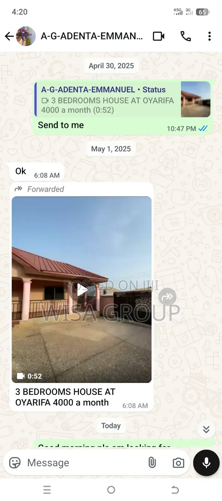3bdrm Apartment in Wisa Group, Accra Metropolitan for rent