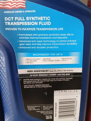 Valvoline Dual Clutch Transmission Oil Dct