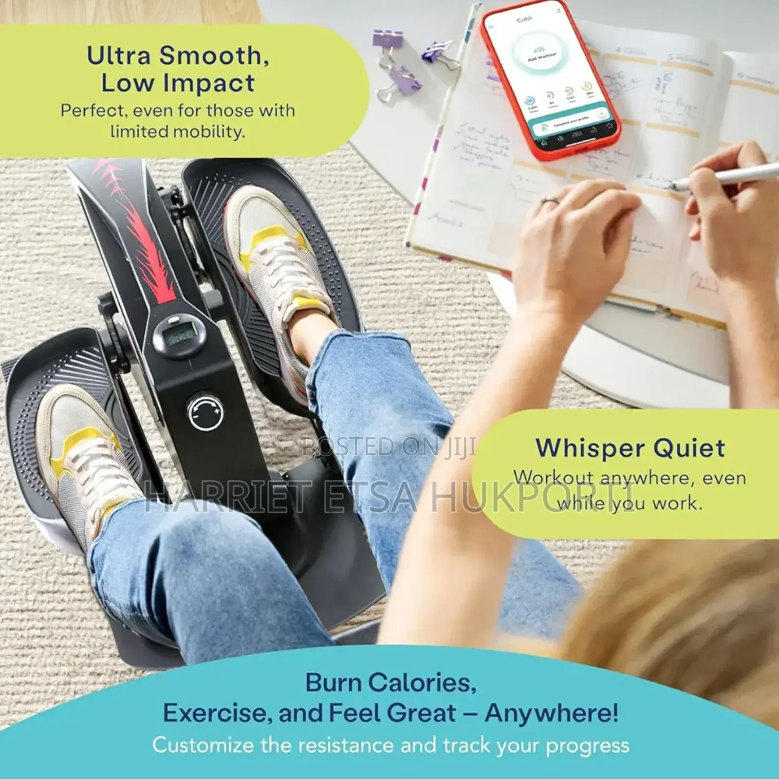 Bd New Under Desk Pedal Exercise Bike for Home/Office FRM Uk