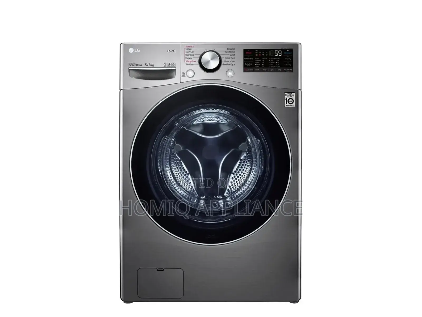 Smart Lg 15/8 Washer Dryer With Ai Dd and Steam Technology