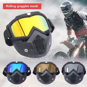 Photo - Motorcycle Unisex Vintage Cool Half Helmet Mask Goggles