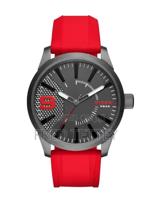 Diesel Men Red Silicone Watchi