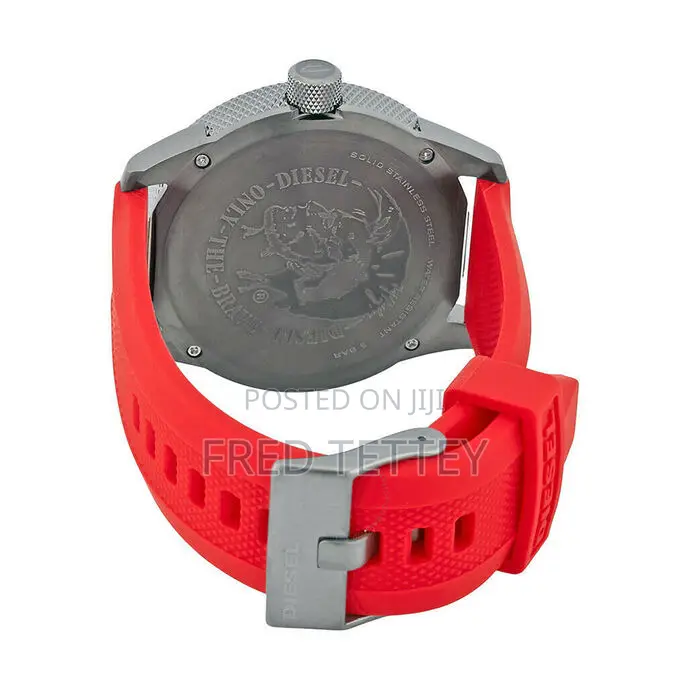 Diesel Men Red Silicone Watchi