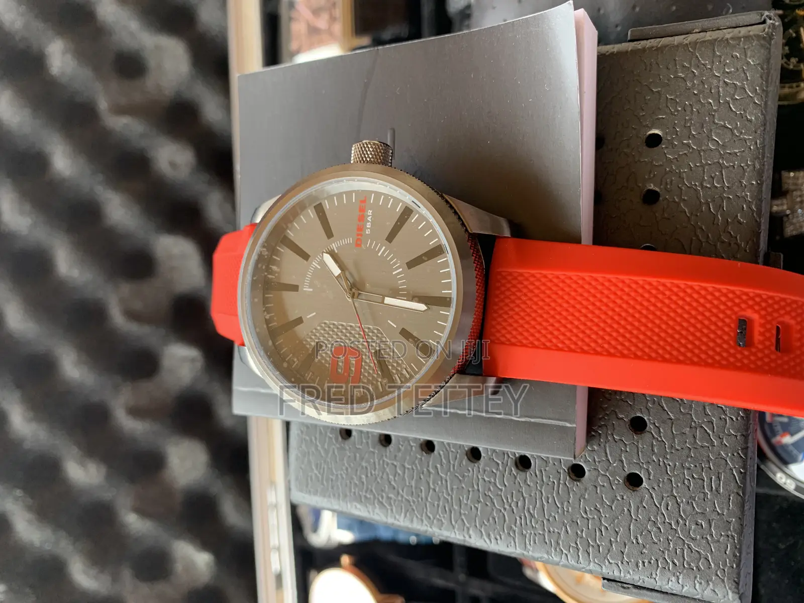 Diesel Men Red Silicone Watchi