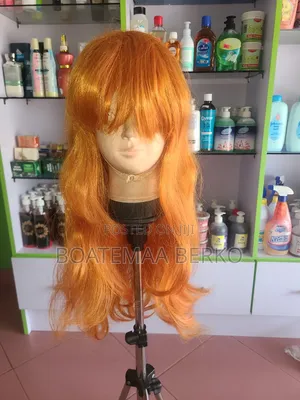 Orange Body Wave French Cut Wig