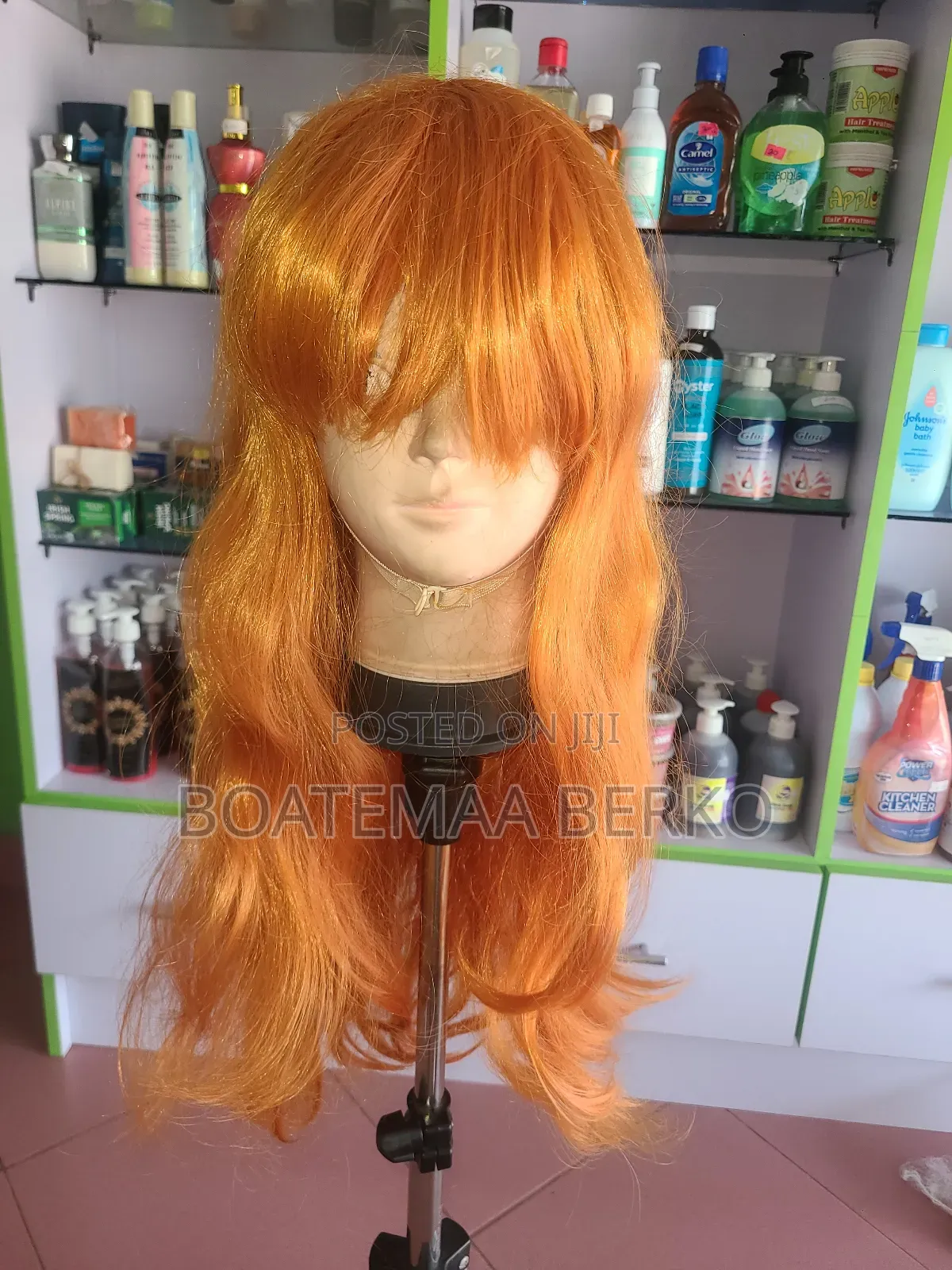 Orange Body Wave French Cut Wig