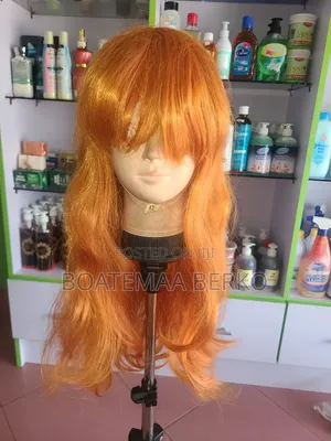 Orange Body Wave French Cut Wig