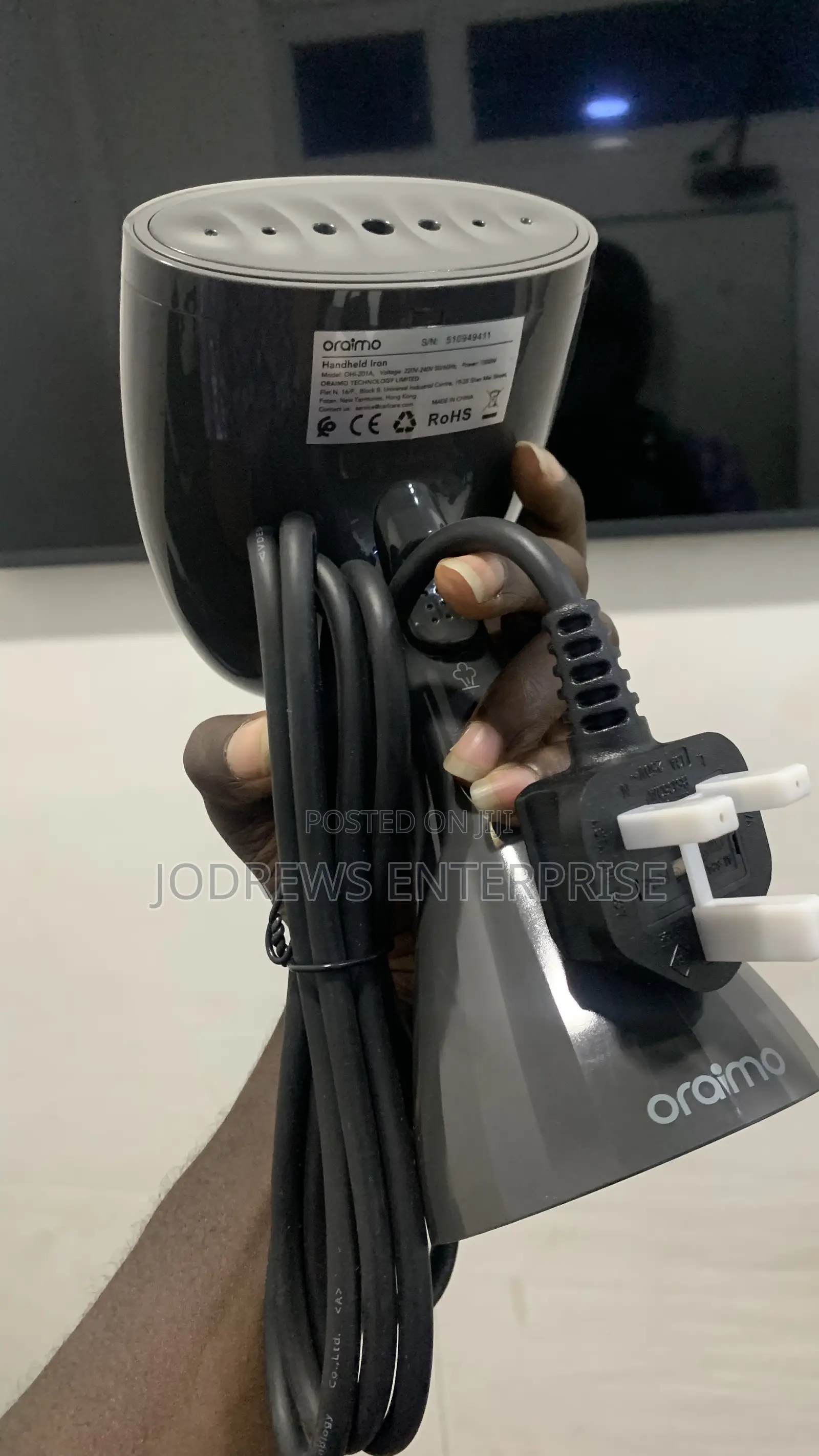 Oraimo Smart Steamer 1500w Handheld Garment Steamer