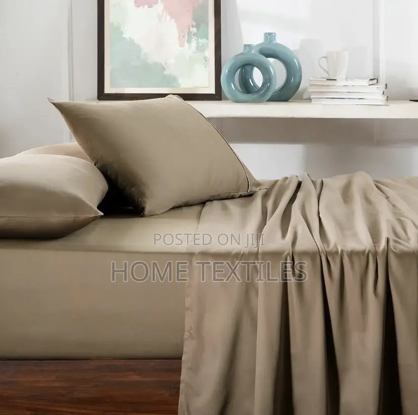 Plain Colored Bedsheets 1cotton Bedsheet and 4 Pillow Cases