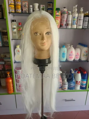 Full Frontal Straight White Wig