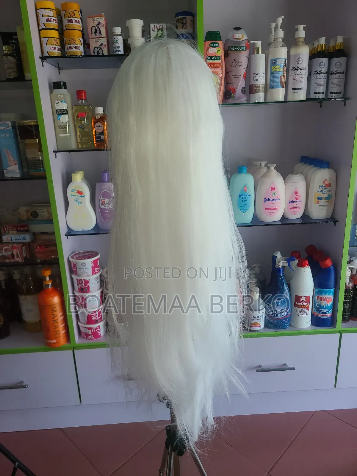 Full Frontal Straight White Wig