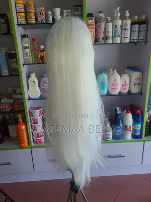 Full Frontal Straight White Wig