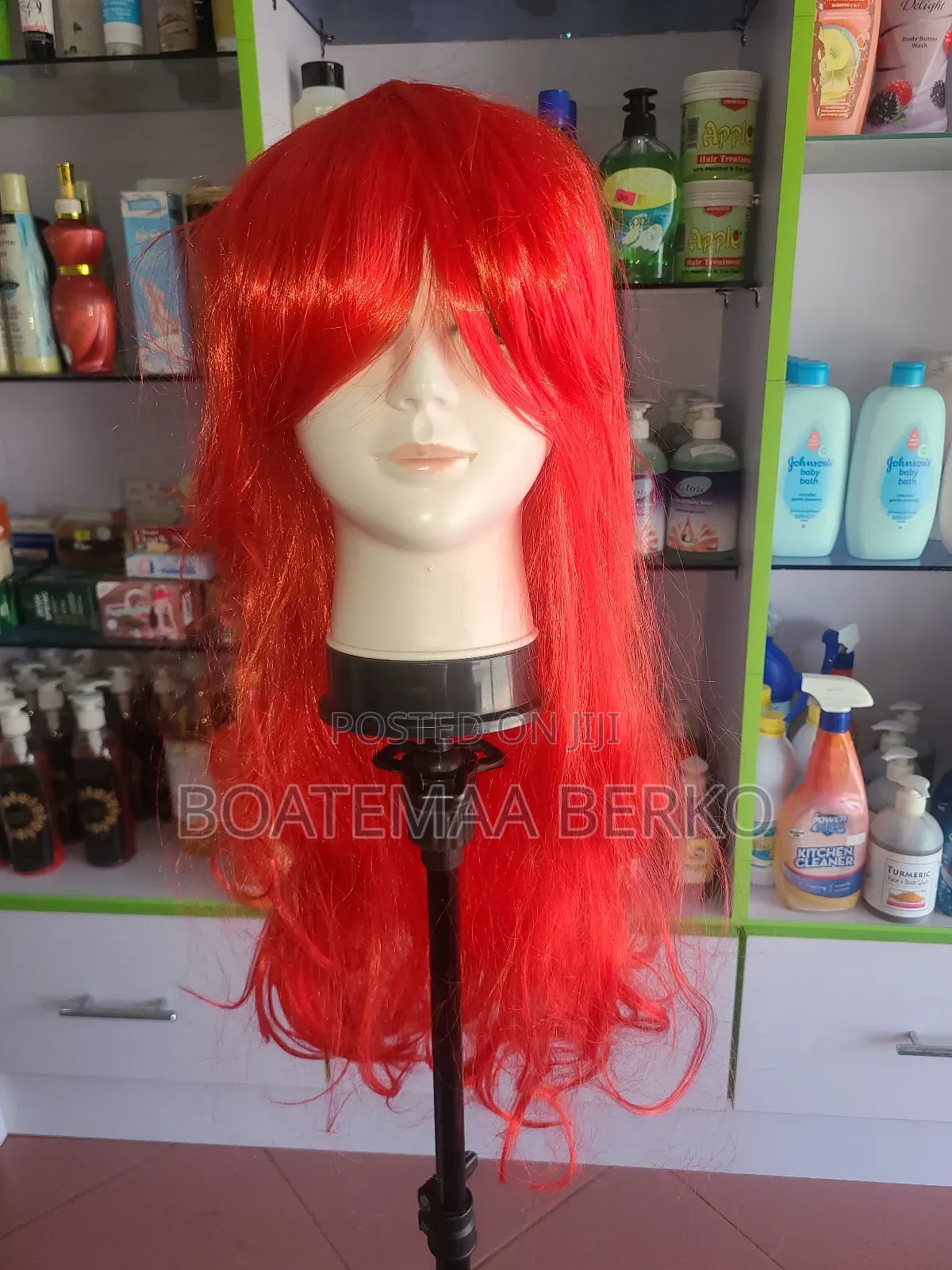 Red French Cut Wavy Wig