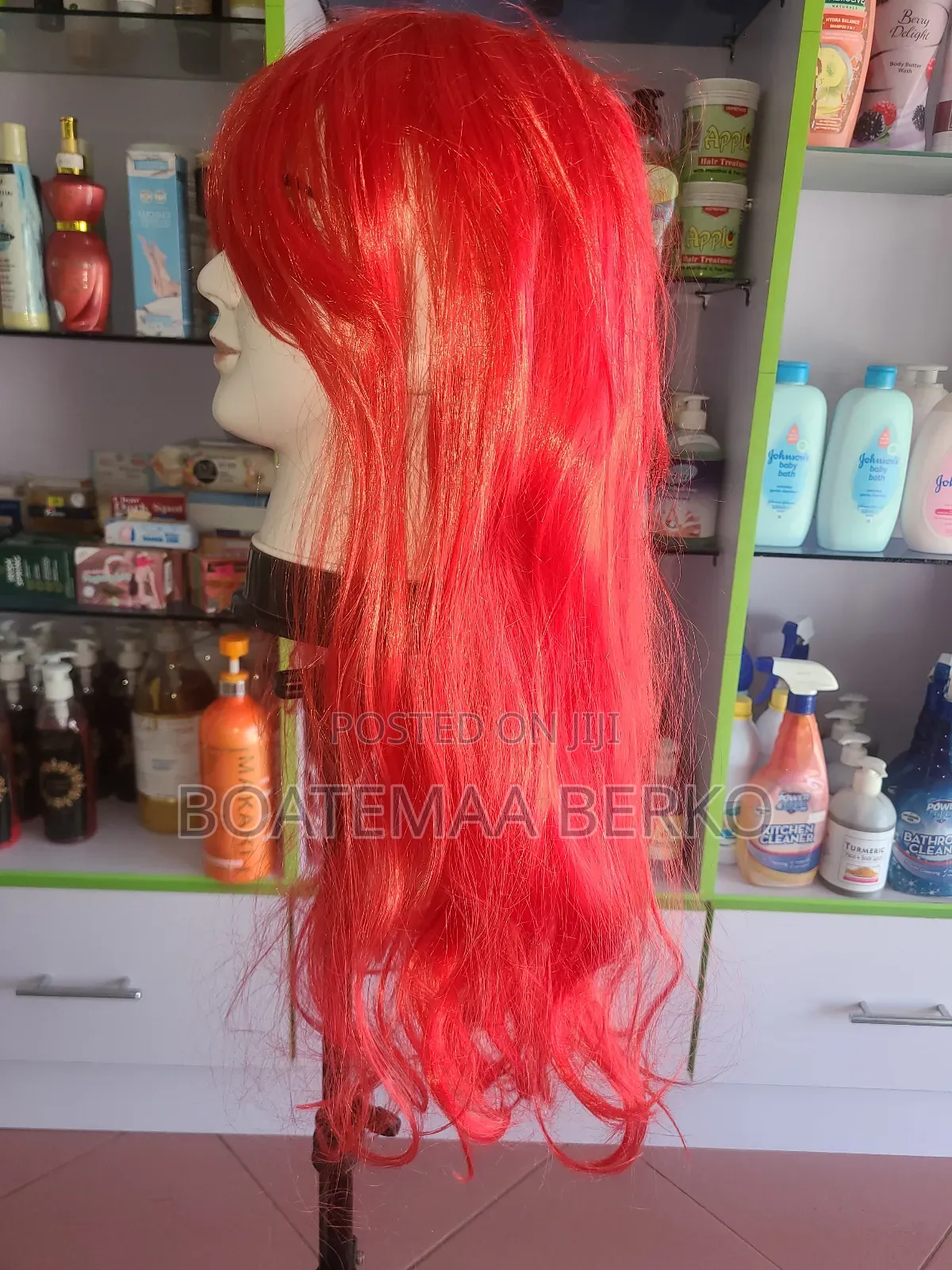 Red French Cut Wavy Wig