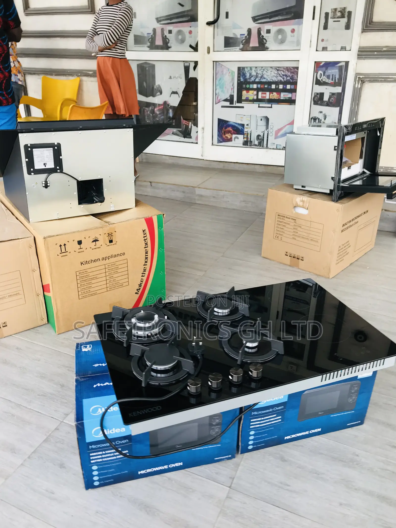 Shop Quality 90cm 2 Electric Black 4 Gas Kenwood Cooker