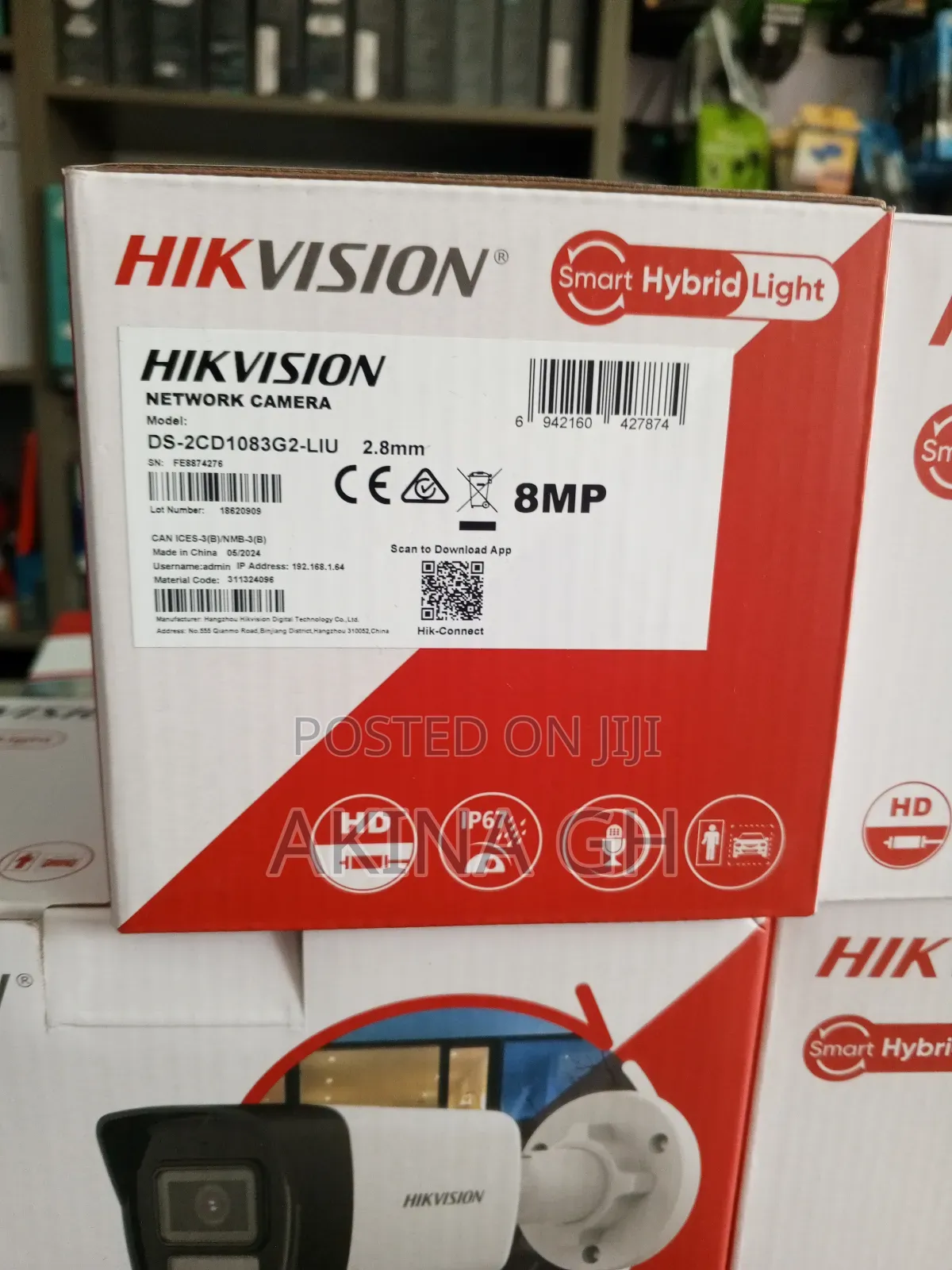 Hikvision 8mp Ip Smart Hybrid Color Camera Ds-2cd1083g2-Liu