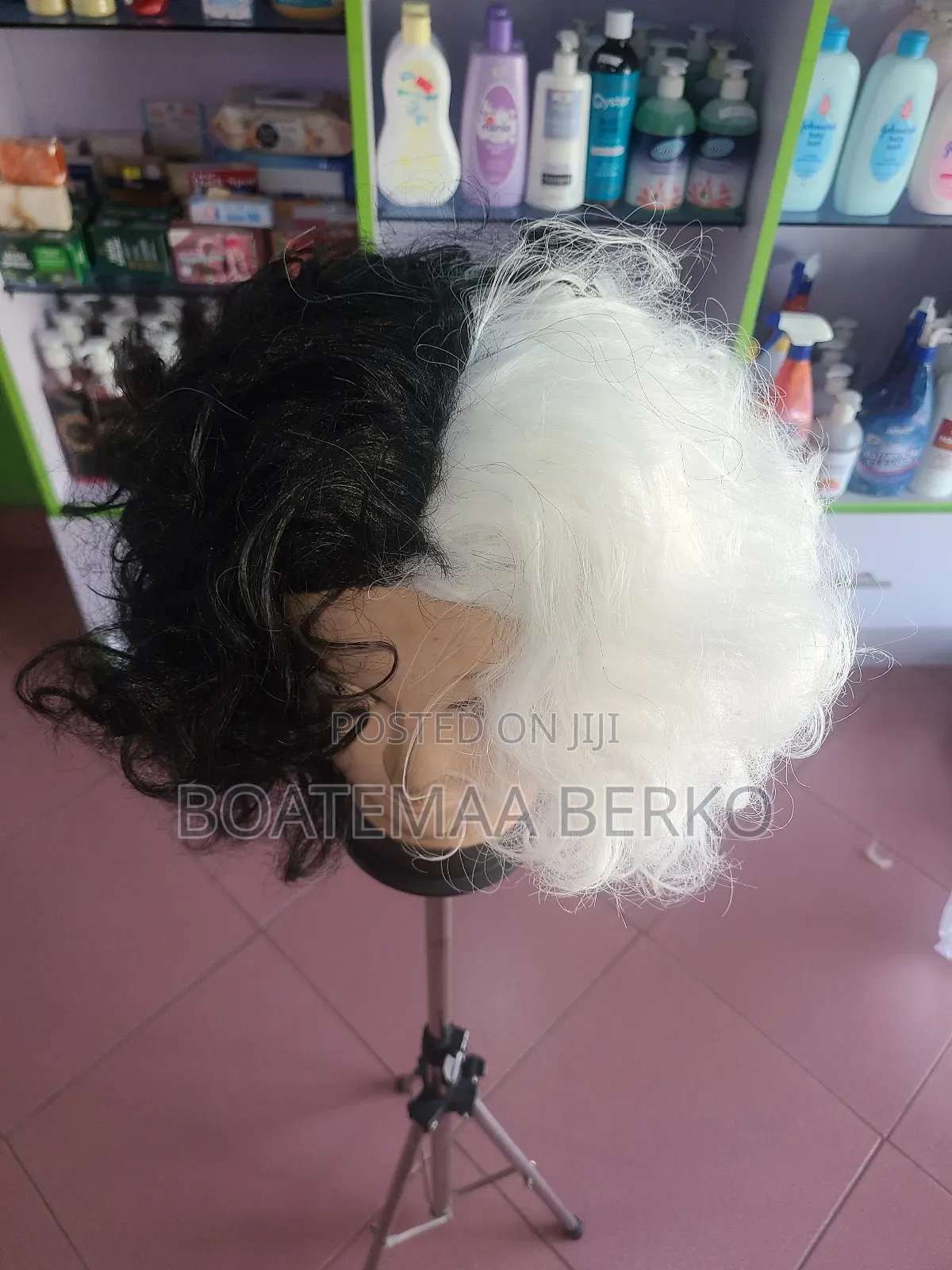Black and White Curly Hair