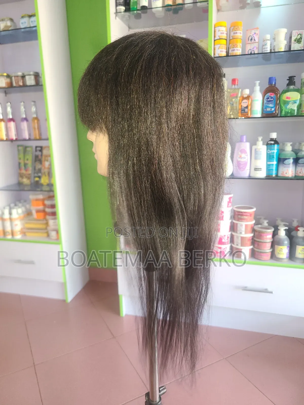 Black Human Hair French Cut Wig