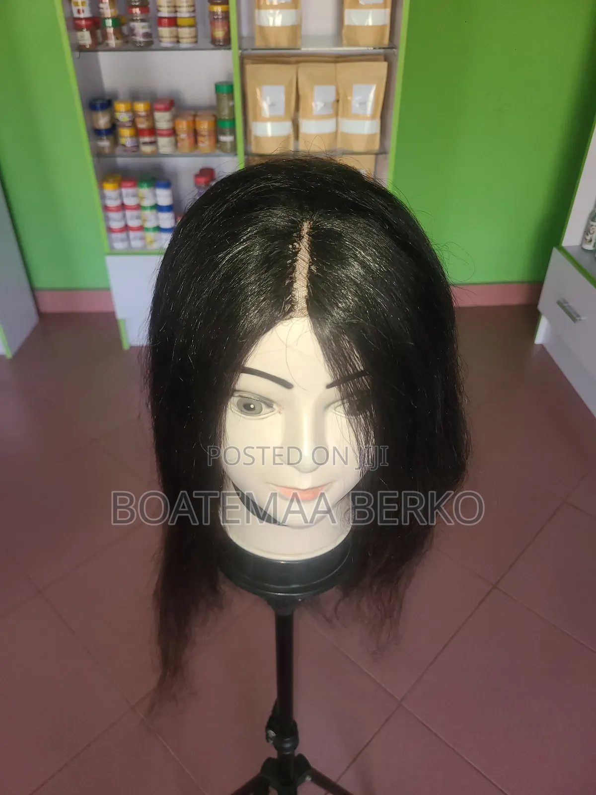 Black Wavy Human Hair Wig