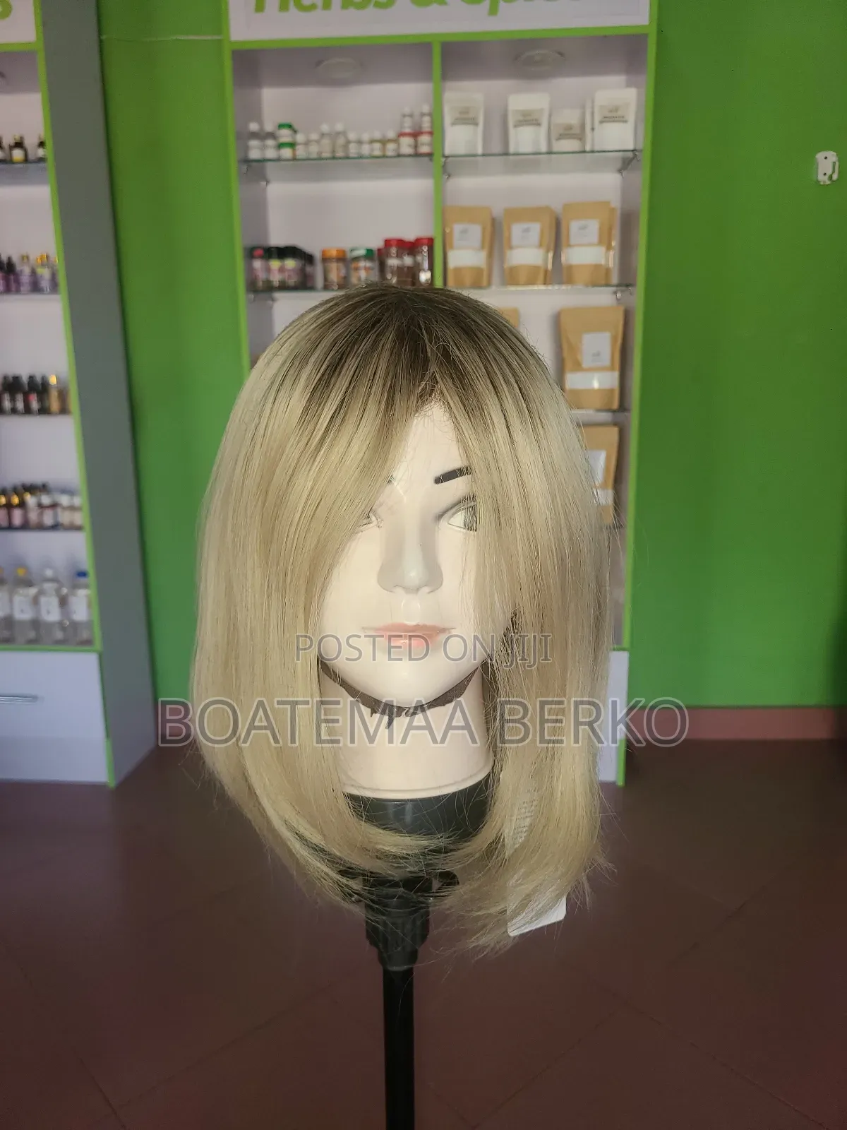 Straight Fibre Hair Blonde Wig