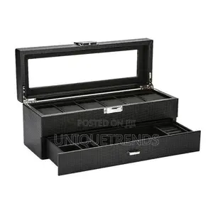6 Slots Watchcase With Jewelry Drawer