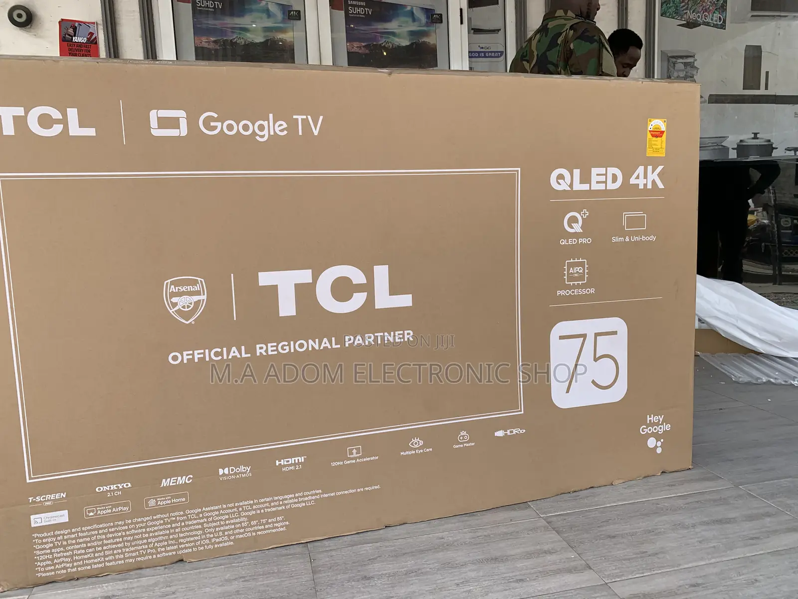 Sleek Design TCL 75” Qled Tv