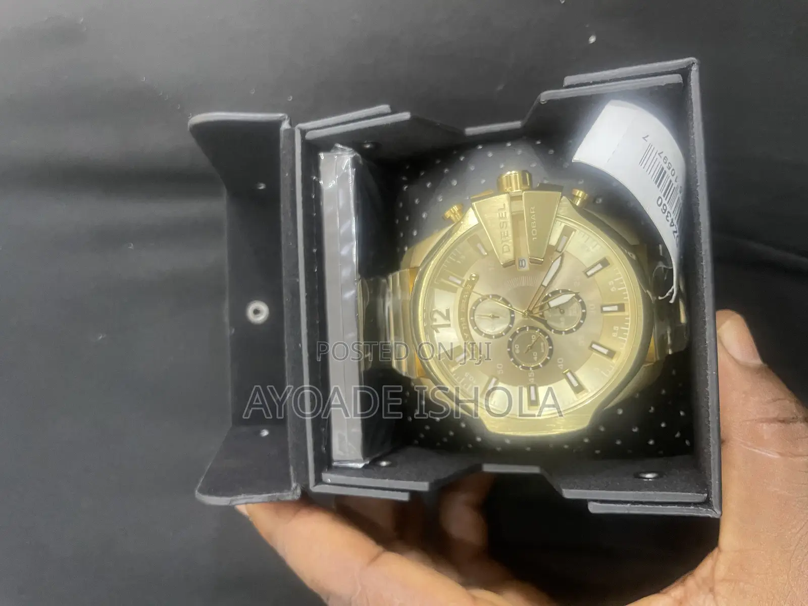 New Diesel Dz4360 Mega Chief Gold Chronograph Men's Watch