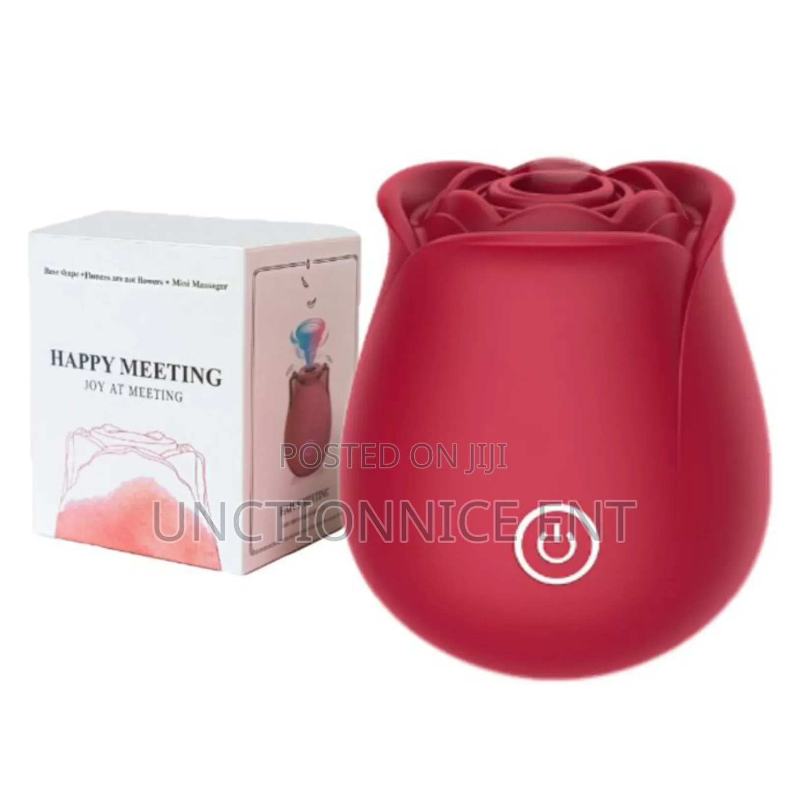 Female Sucking Vibrating Rose Toy - Red