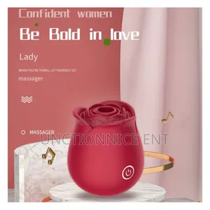 Female Sucking Vibrating Rose Toy - Red