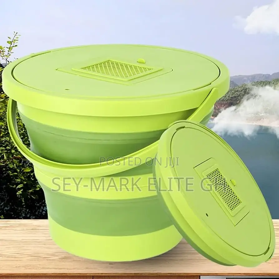 10l Foldable Bucket With Lid
