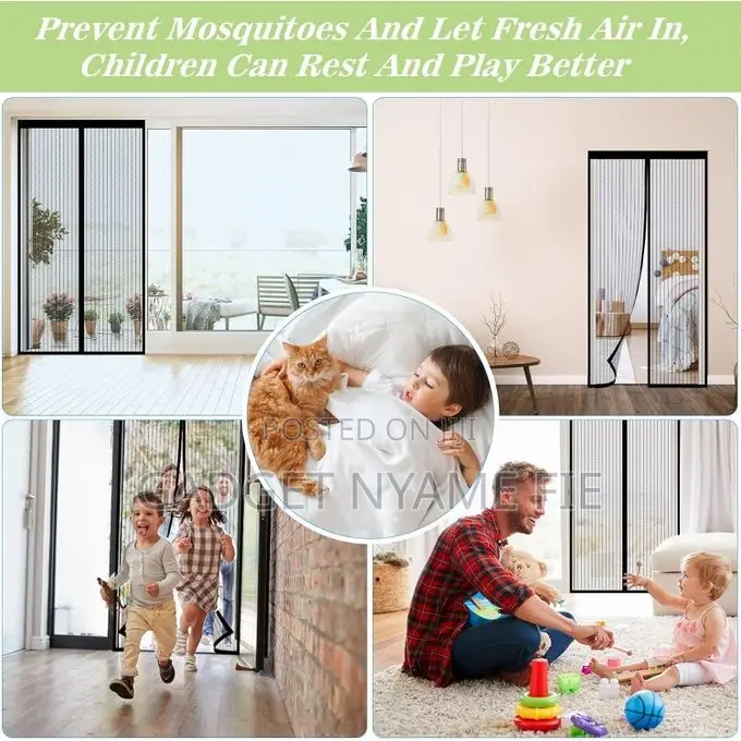 Mesh Magnetic Screen Door - 210cmx110cm