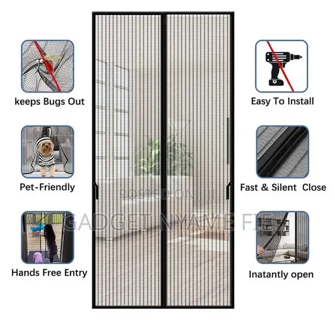 Mesh Magnetic Screen Door - 210cmx110cm